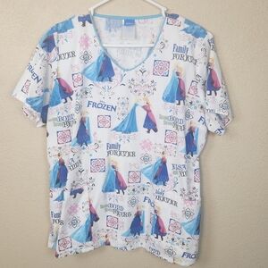 Disney Frozen Women's Scrub Top Large (5376)